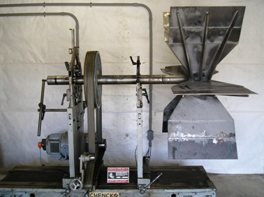 Dynamic balancing of a large diameter overhung PW type fan wheel.